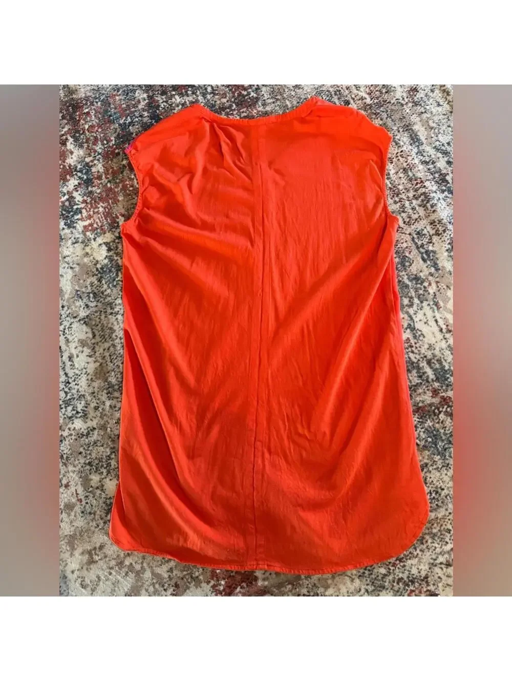 Scotch & Soda Orange Sleeveless V Neck Shift Dress Sz 1/ US 4